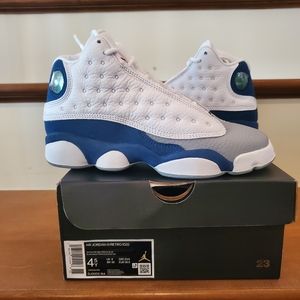 NWT Nike Air Jordan 13 Retro Big Kids sz 4.5 (6 womens) French blue white